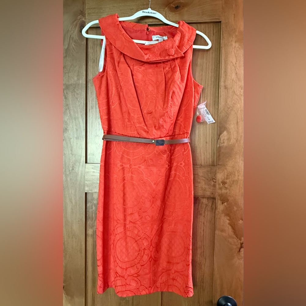 Elegant NEW dressbarn Orange Sleeveless Dress